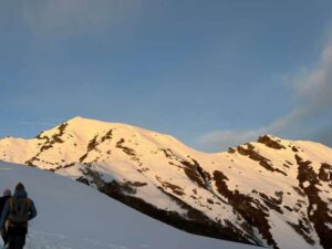 snow covered mountains